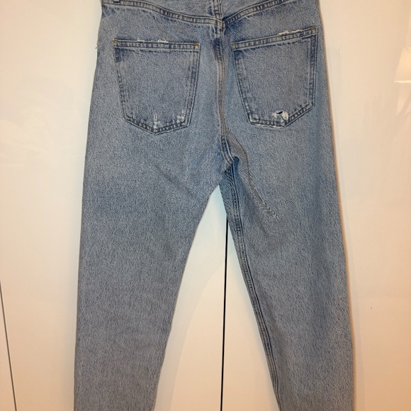 AGOLDE ’90s Crop Jeans – Size 23, Light Blue Nerve Wash, Mid-Rise Straight Fit - Picture 3 of 9